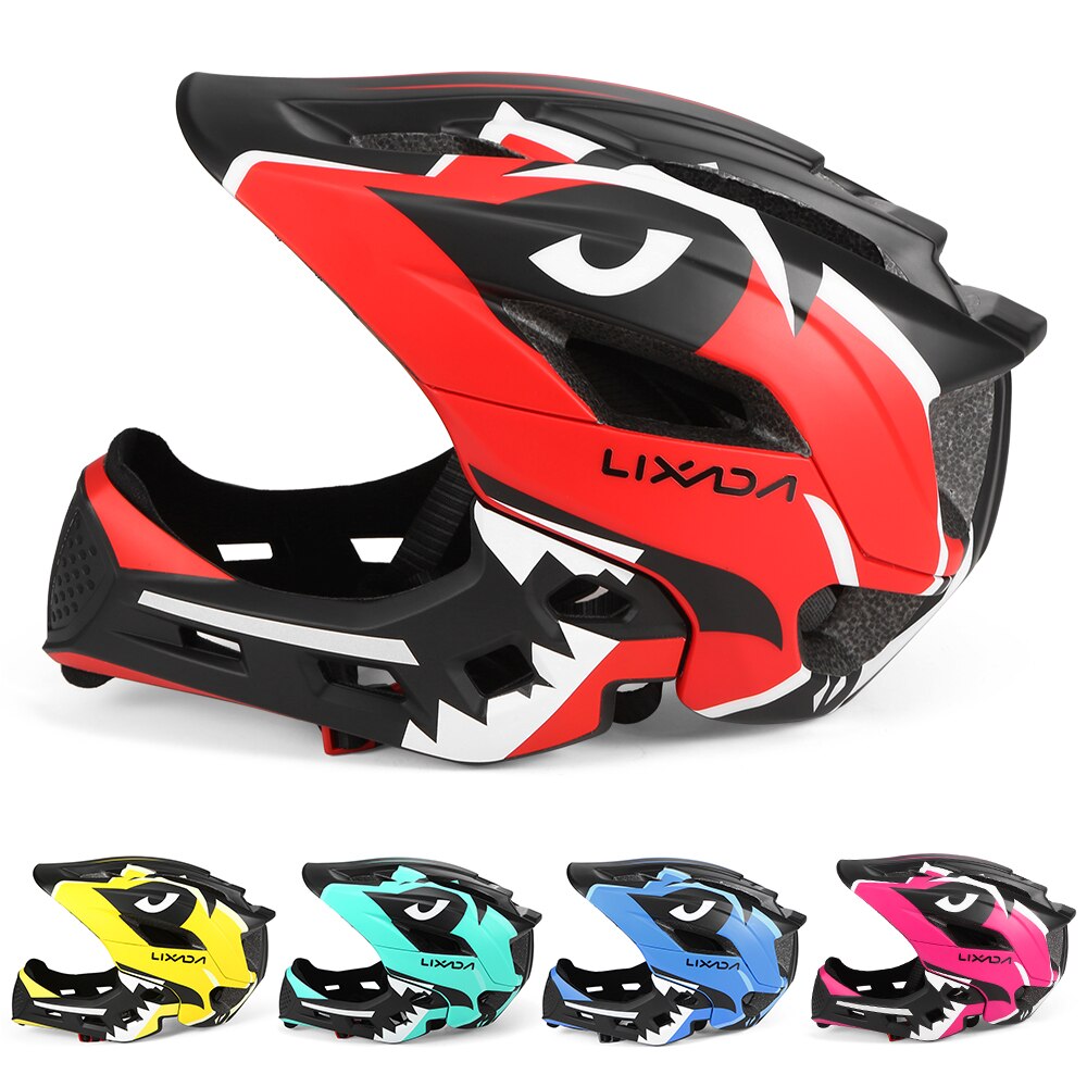 Lixada niños montar cascos bicicleta ciclismo patinaje desmontable máscara completa niños deportes de seguridad rodillo de Skateboarding
