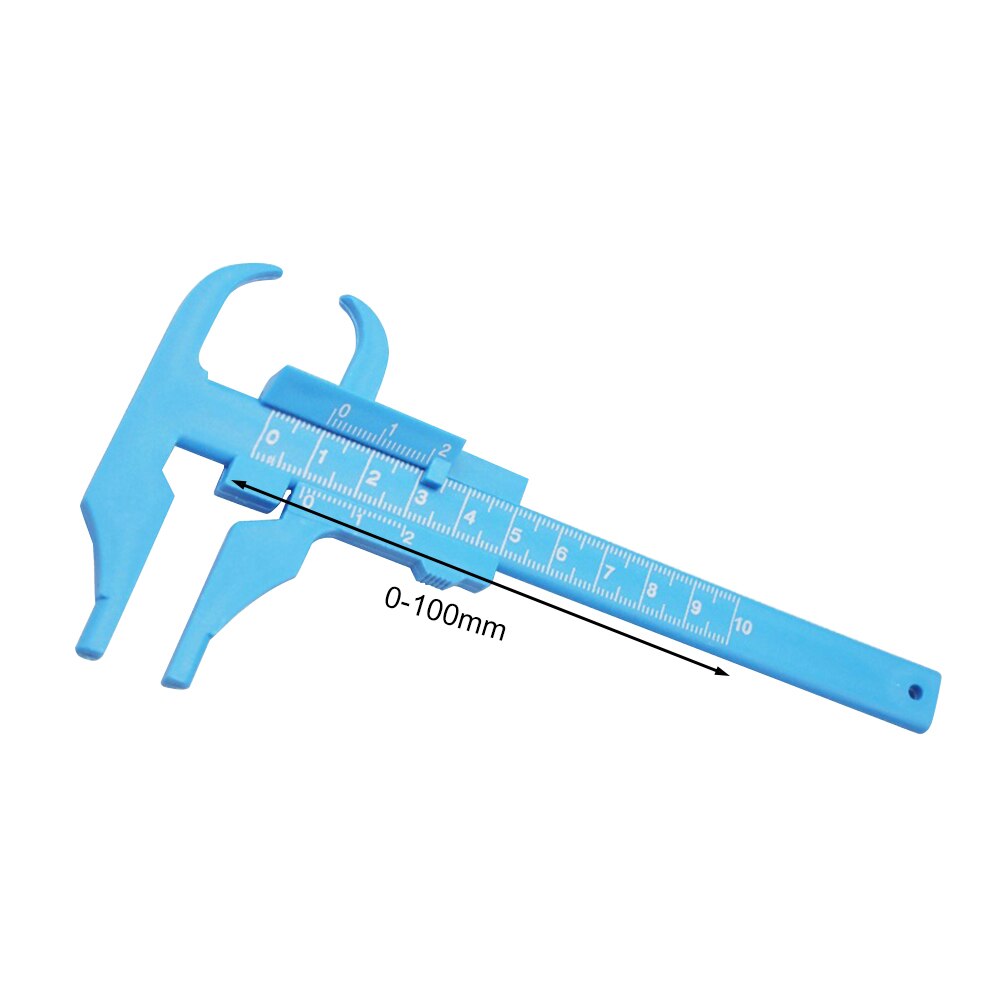 Vernier Caliper Double Scale Measuring Millimeter/Inches Sliding Micrometer Mini Ruler DIY Model for Student: blue