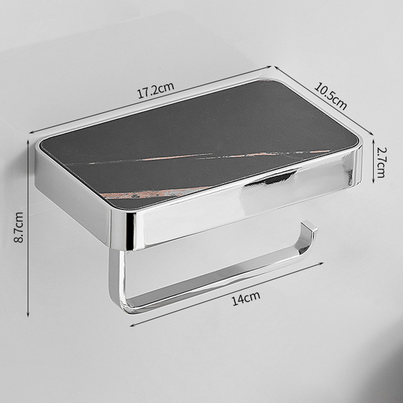 Tuqiu-soporte de papel higiénico gris cromado, portarrollos de papel de acero inoxidable con estante de almacenamiento para teléfono: Borgoña