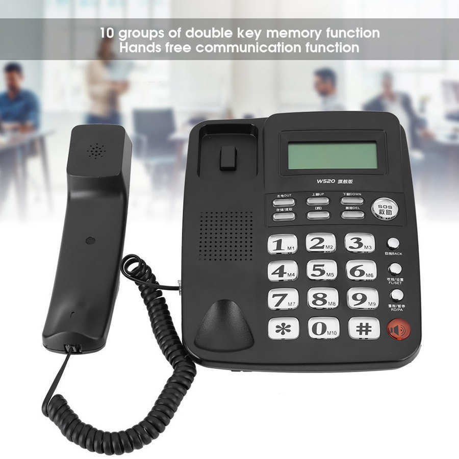 W520 Caller Identification Telephone Hands Free Call for Office Home Family Business