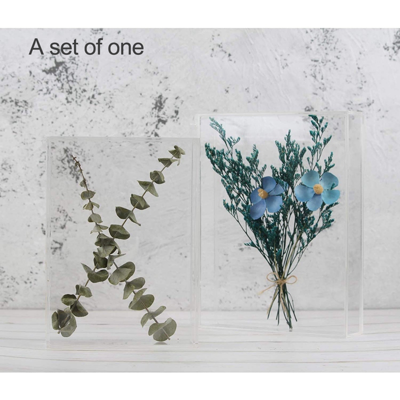 Shadow Box Frame Acrylic Photo Frame DIY Desktop Display Box All Transparent Storage Box
