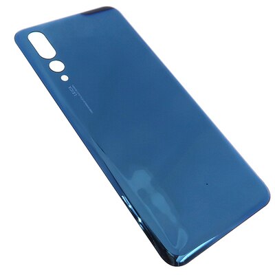 P20Pro Originele Achter Behuizing Voor Huawei P20 Pro Back Cover Reparatie Telefoon Vervang Batterij Deur Case + Logo Sticker: Blue