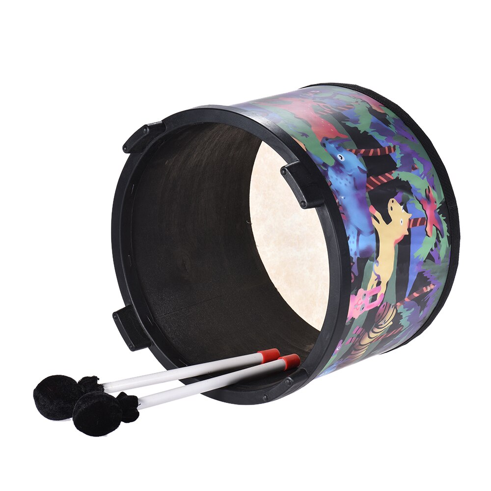 Instrument de Percussion de carnaval de Club de rassemblement de tambour de plancher en bois de 10 pouces avec 2 maillets pour des enfants d'enfants