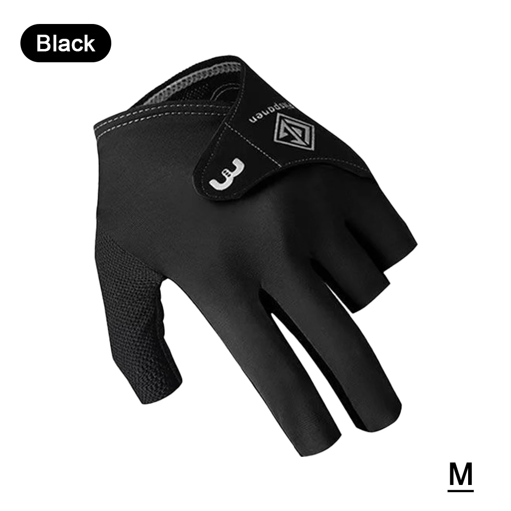 1Pc Biljart Handschoen Linkerhand Snooker 5-Vinger Handschoen Anti-slip Ademend Biljart Training Handschoenen Voor mannen En Vrouwen: M / WHITE