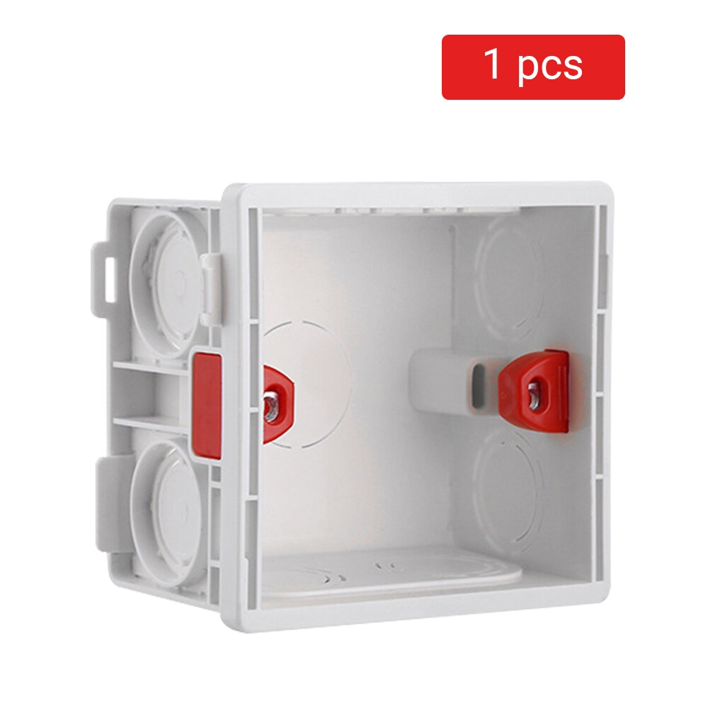 Mount Back Box Switch Socket Box 50mm Depth Wall Switch 86 Type Wall Socket Cassette Light Switch EU Standard Internal Mount: 702A-1PCS