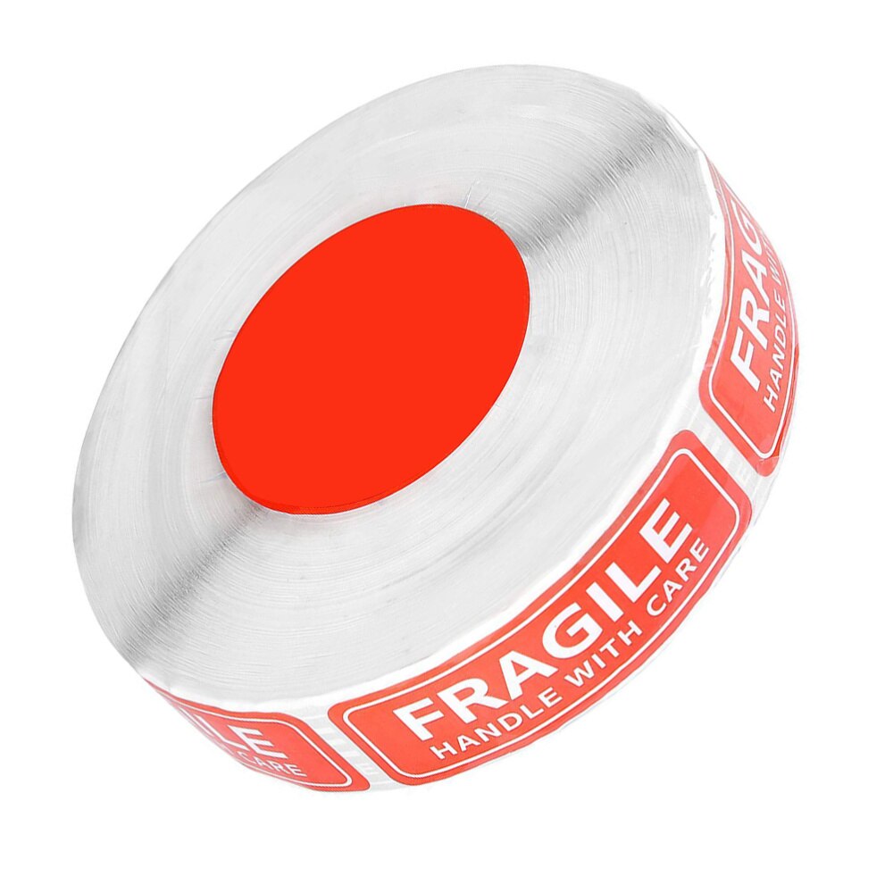 1 Roll Stickers Practical Durable Handy Adhesive Warning Sign Package Sign Fragile Warning Sticker Warning Decal (125Pcs/Roll)