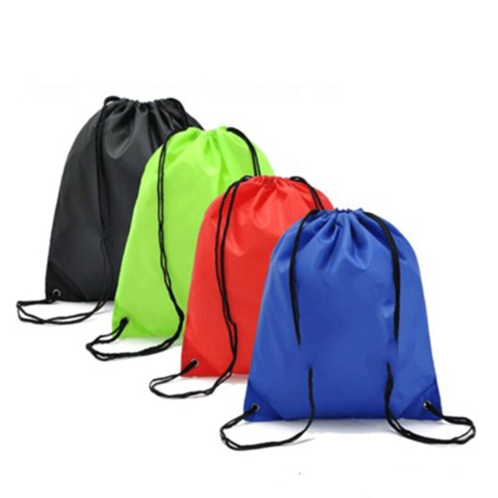 Portable Sports Bag Thicken Drawstring Belt Riding Backpack Gym Drawstring Shoes Bag Clothes Backpacks Waterproof