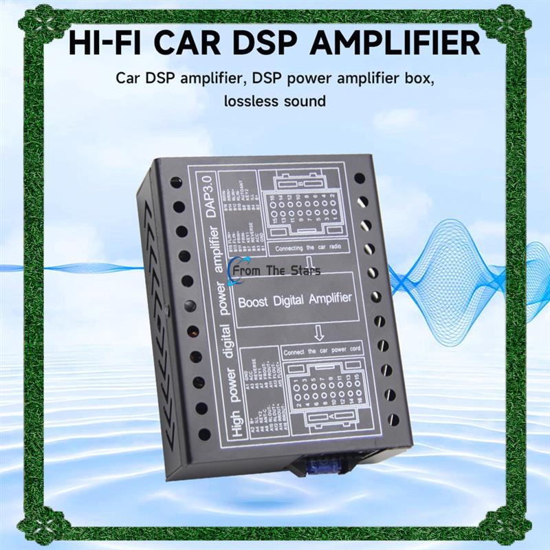 24-uurs levering Auto DSP-versterker DC 12V Hi-Fi Booster Audio Stereo Digitale geluidsprocessors 4X60w voor Android Lossless Upgrade