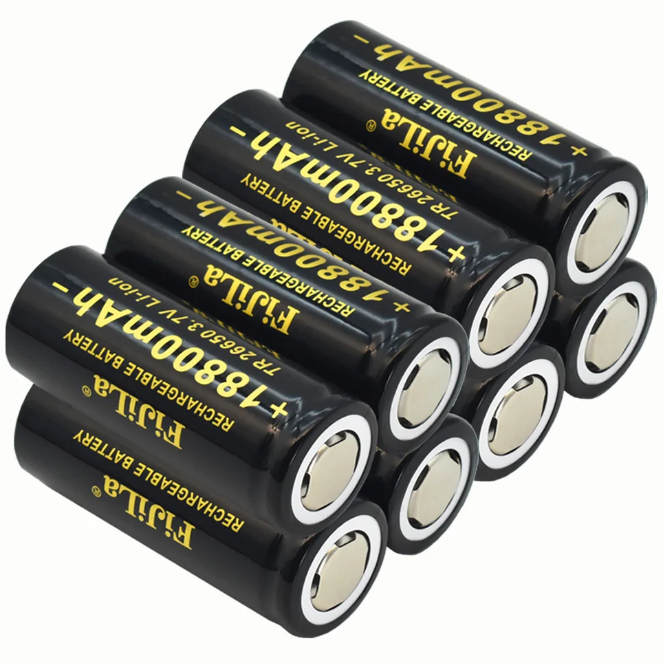 Original 26650 battery 18800mAh 3.7V 50A lithium ion rechargeable battery for 26650 LED flashlight