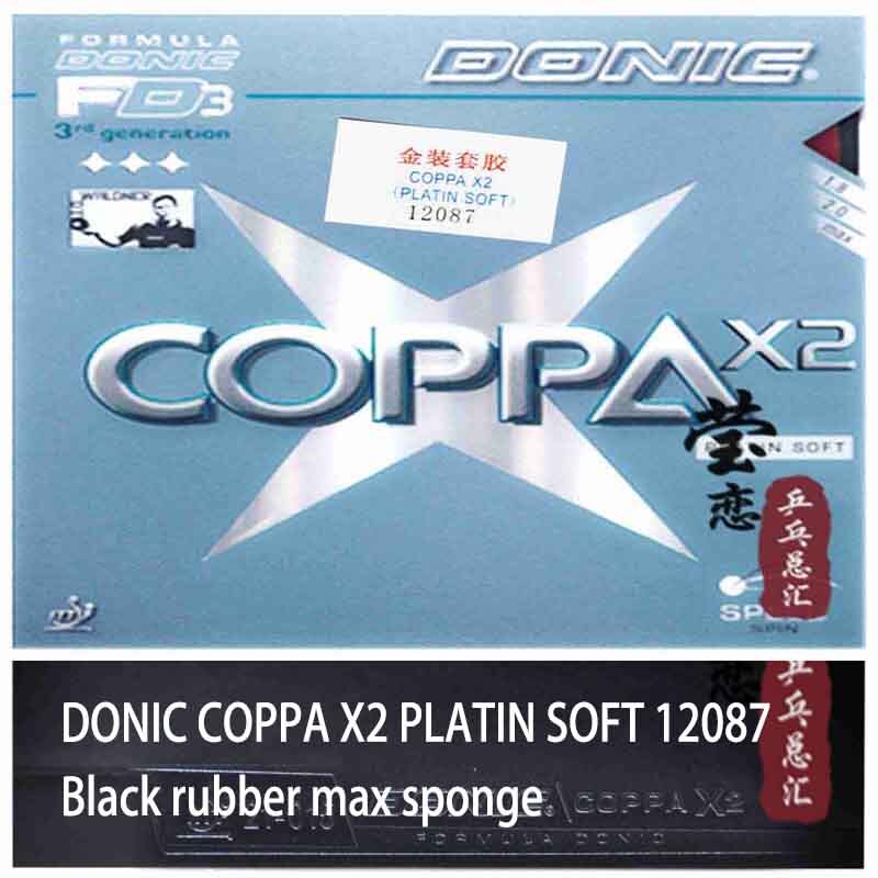 Original Donic COPPA X1 Gold/ COPPA X1 TURBO Platin/ COPPA X2 Platin Soft/ COPPA X3 Silver table tennis rubber tennis rackets: 12087 max black