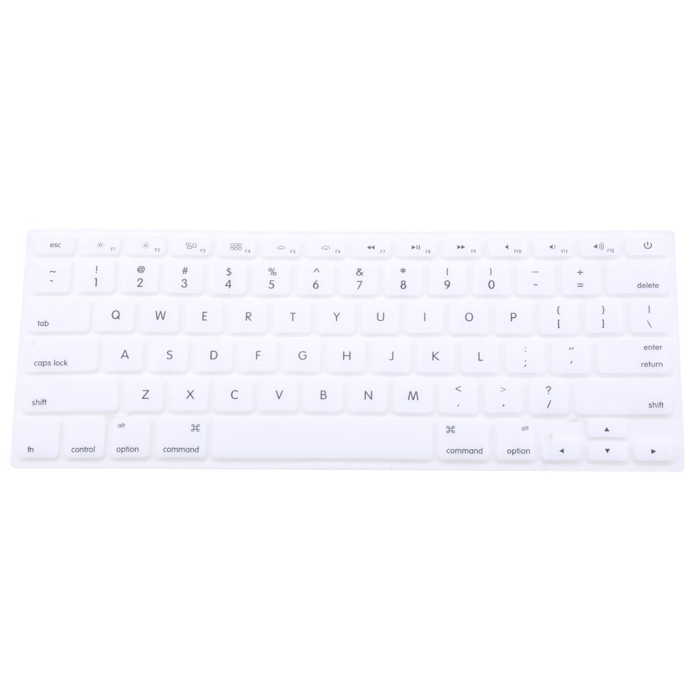 9Color Silicone Keyboard Cover Skin Keyboard Protective Film for All Pro 13 15 Air 13 soft keyboard Sticker: White
