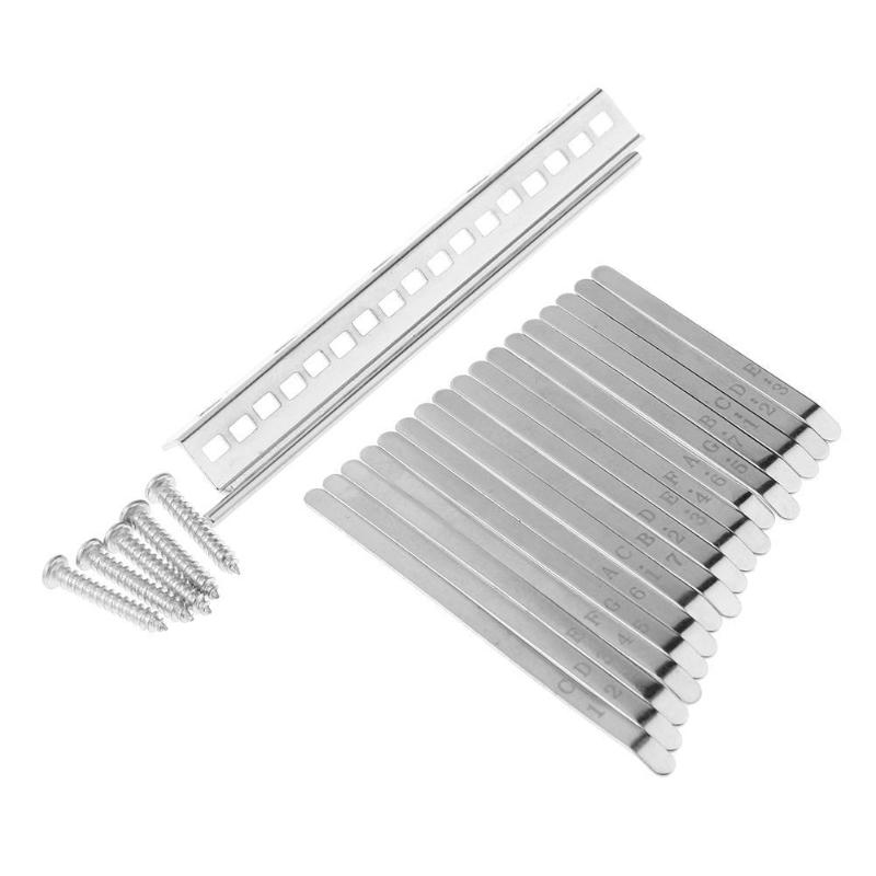Aluminum Alloy Replacement Keys For 17 Note Kalimba African Mbira Thumb Piano Parts Solid Metal Musical Instruments Accessaries