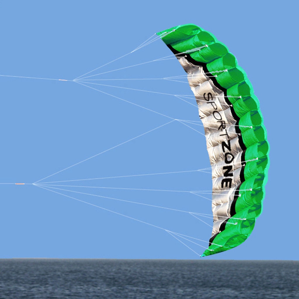 Kite 2,5 m línea Dual paracaídas acrobático deporte playa exterior Kitesurf volando juguetes azul grande niños cometas de juguete cometas para adultos
