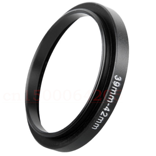 2 pièces 39-42mm en aluminium noir vendant 39mm-42mm 39 à 42 adaptateur de filtre de lentille d'anneau