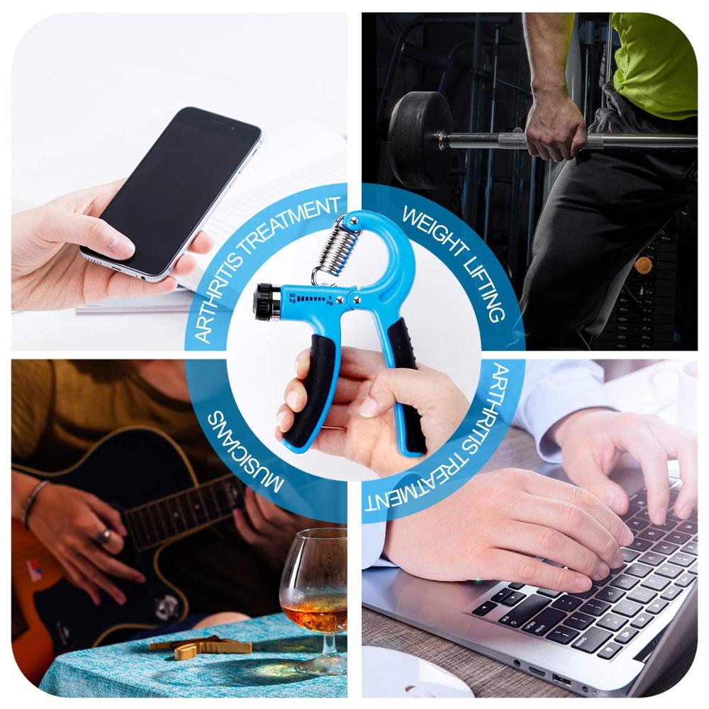 Hand Grip Strengthener Adjustable Resistance 11-132 Lbs (5-60kg) - Hand Gripper Exerciser, Strengthen Grip, Hand Squeeze