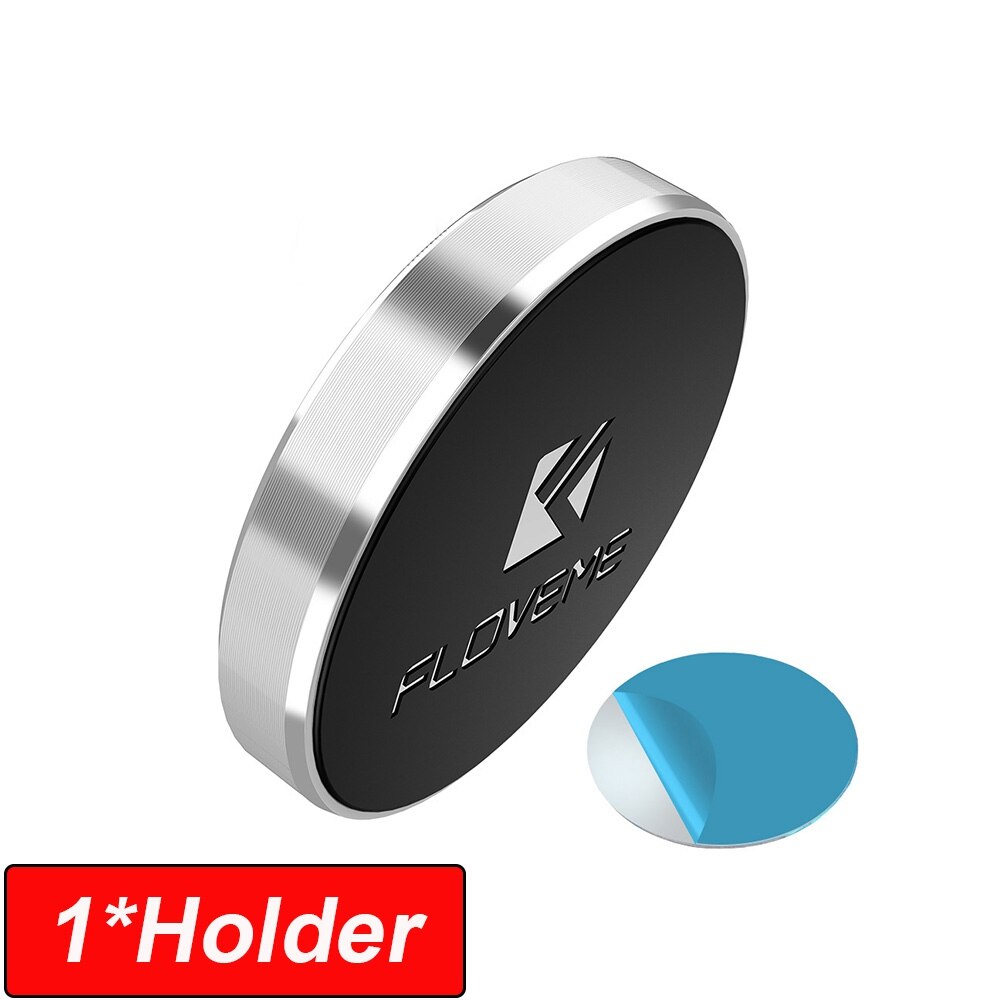 FLOVEME Metal Magnetic Car Phone Holder Mini Air Vent Magnet Mount Mobile Support Smartphone Stand For iPhone 11 Pro 8 7 Samsung: Silver