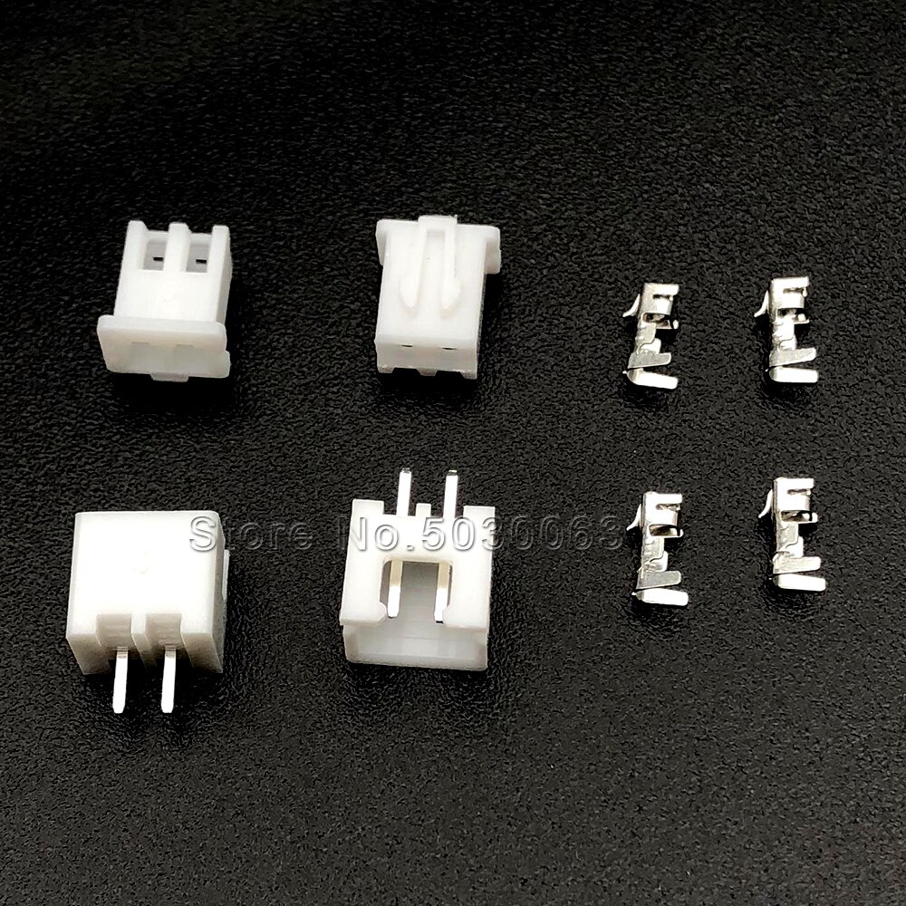200pcs = 50sets XH2.54 2p 2A 2.54mm afstand Terminal Kit/Behuizing/Pin Header JST connector Draad Connectors Adapter XH TJC3