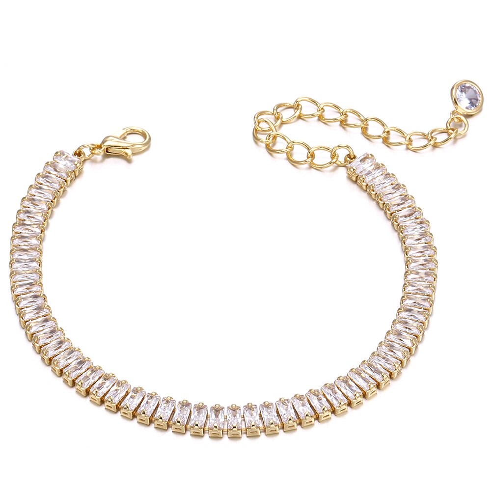 SIPENGJEL-collar con colgante de cristal brillante para mujer, de acero inoxidable gargantilla de cadena de oro, joyería de boda