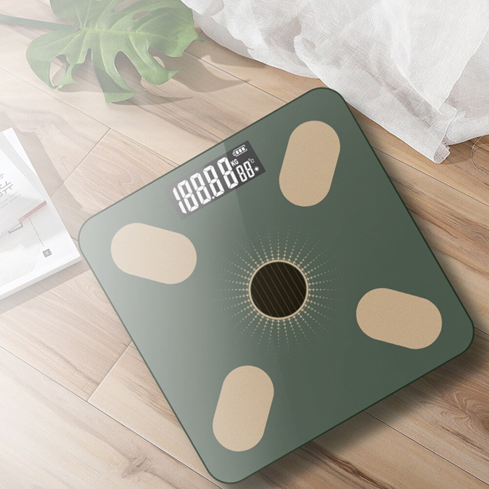 USB Smart Bluetooth APP Digital Weight Health Monitor Bathroom Body Fat Scale Portable Battery Powered Bluetooth APP Monitor