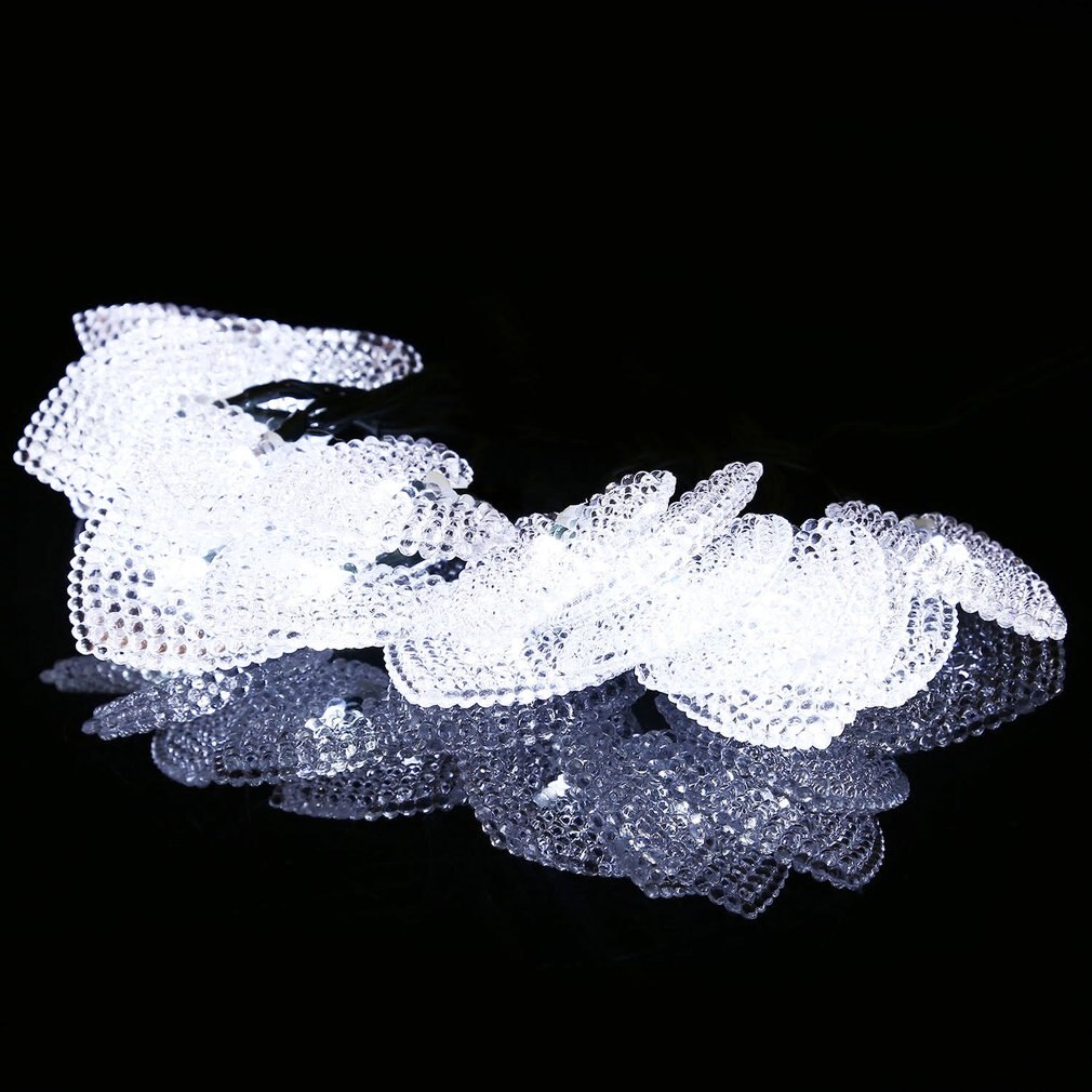 20 LED Heart Solar String Lights with Solar Panel Waterproof String Light for Outdoor Christmas Party Wedding Decoration: Blue