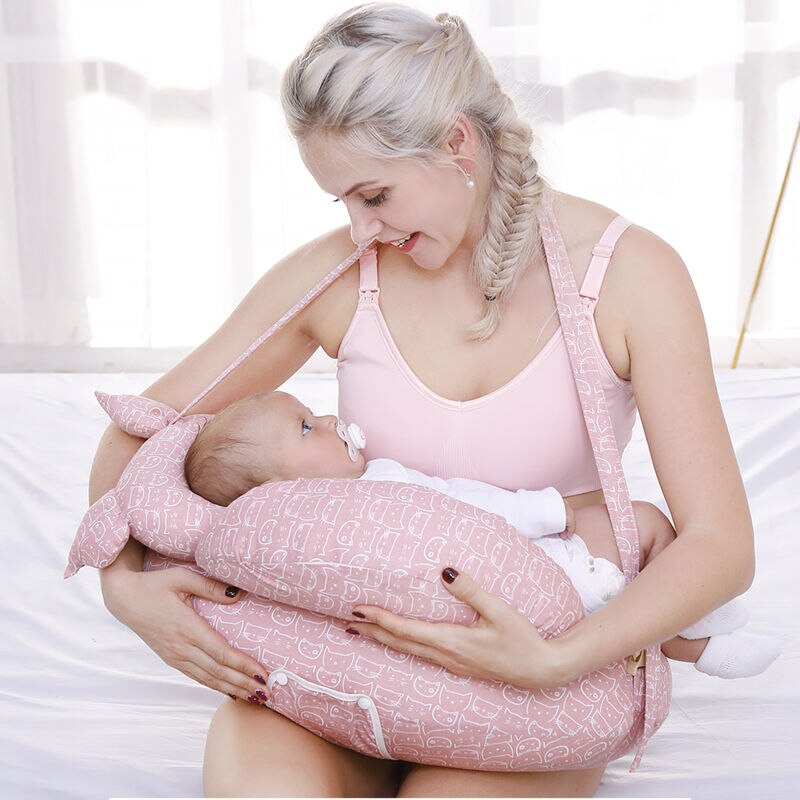 Coussin d'allaitement bébé maternité allaitement multifonction réglable coussin infantile -né alimentation couche lavable couverture