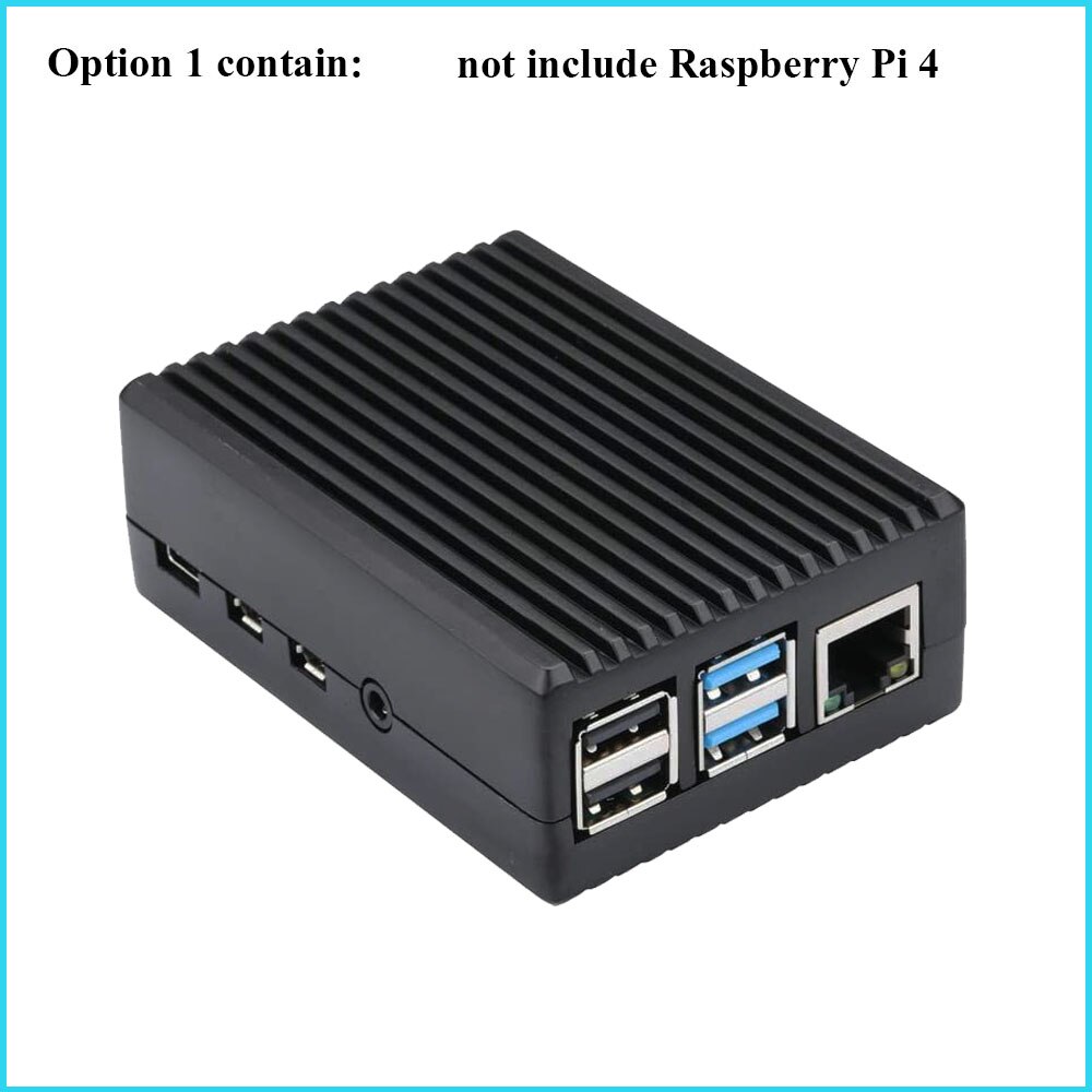 Carcasa de aleación de Metal para Raspberry Pi 4, carcasa de refrigeración pasiva para Raspberry Pi 4 Modelo B Pi4 4B: Option 1