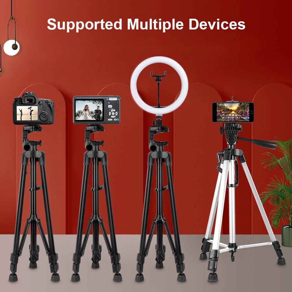 Universal Camera stand 50-140 cm Tripod for Phone Canon DSLR Camcorder Outdoors photography Stands Aluminum Travel Tripode Para