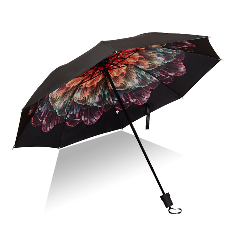 Parasol Umbrella Women Girls Sun Rain Umbrella UV Protection Windproof Folding Compact Travel Foldable Umbrellas