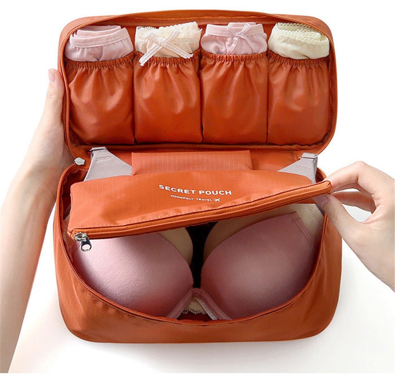 6 farver kvinders undertøj opbevaringsboks taske rejse nødvendighed sokker tøj bh vandtæt arrangør kosmetisk makeup pose taske taske