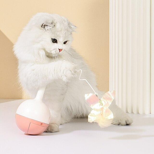 Elektrische interaktive Haustier Spielzeug Flasche bilden Katze Spielzeug mit Lebensmittel Zubringer funktion