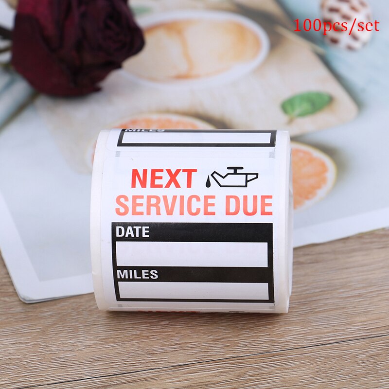 100Pcs/Set Stickers Changes Adhesive Labels Change Oil Service Reminder Sticker