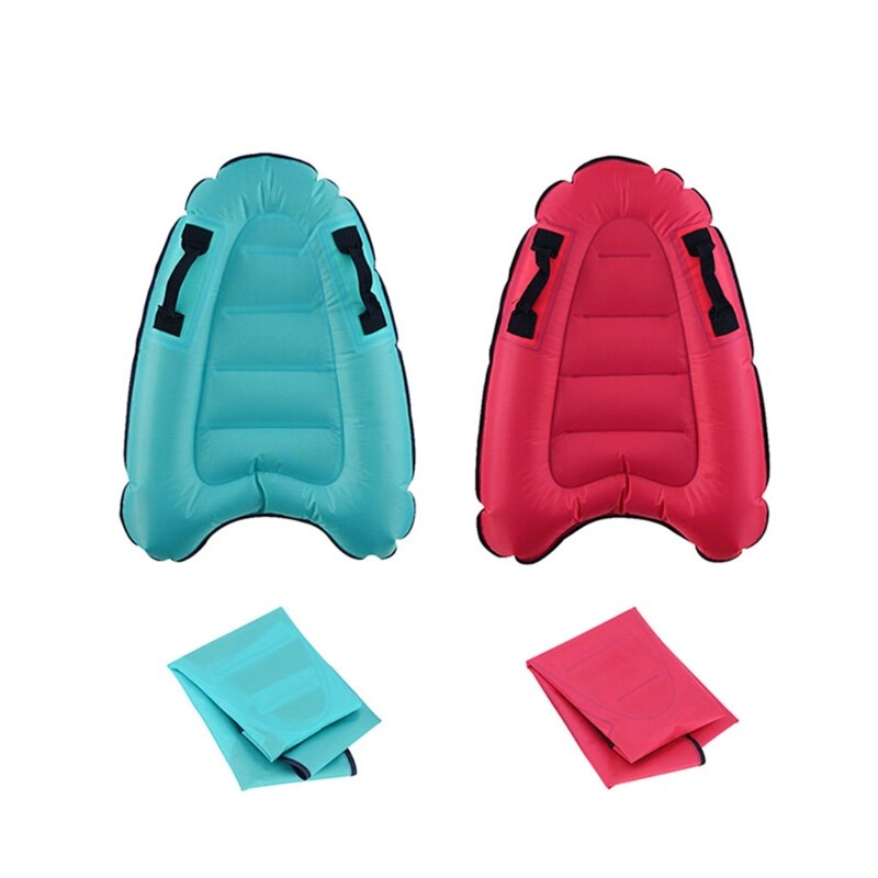 Inflatable Surfboard - 52x75x15cm - Portable Bodyboard with Handle - for Kids Adults Surfing