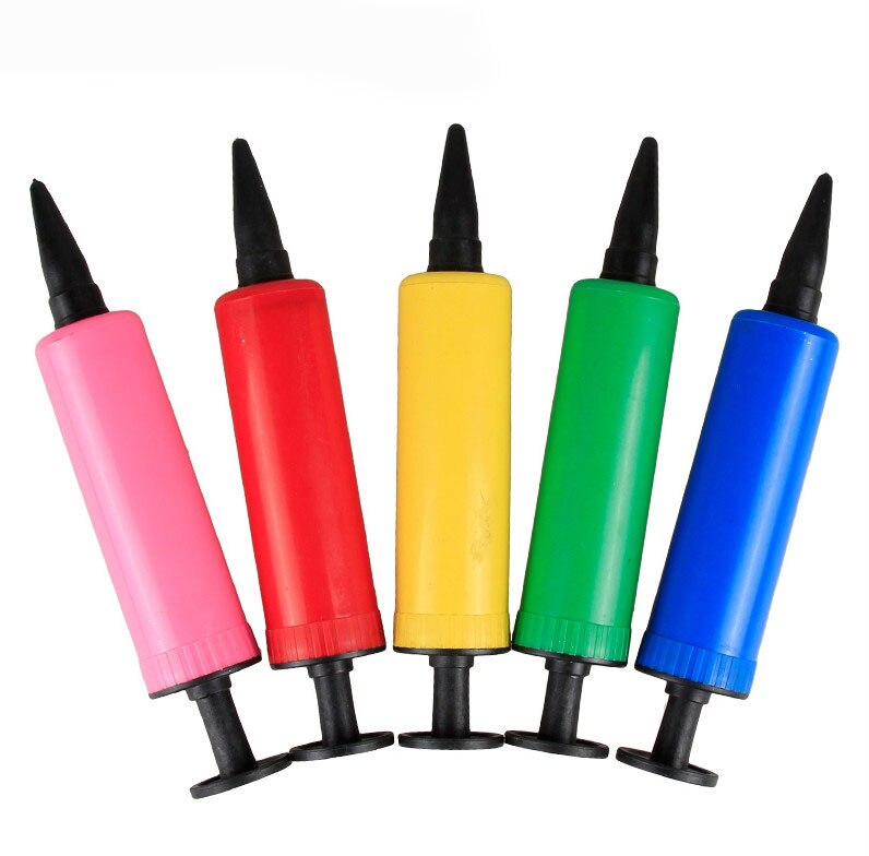 Mini Plastic Hand Held Ball Inflatable Toys Inflator Air Pump Portable Useful Birthday Wedding Party Decoration Tools WYQ