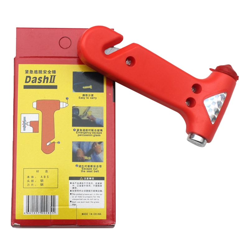 2-in-1 Rescue Disaster Escape Tool Car Safety Hammer Auto Window Glass Hammer