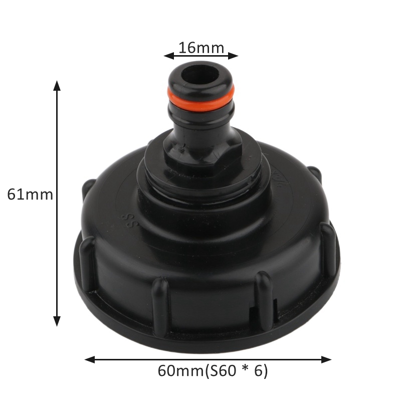IBC Tank Adapter 3/4” Female Thread Valve Accessories Fittings Home Garden Irrigation Connector Switch Tools: Silver