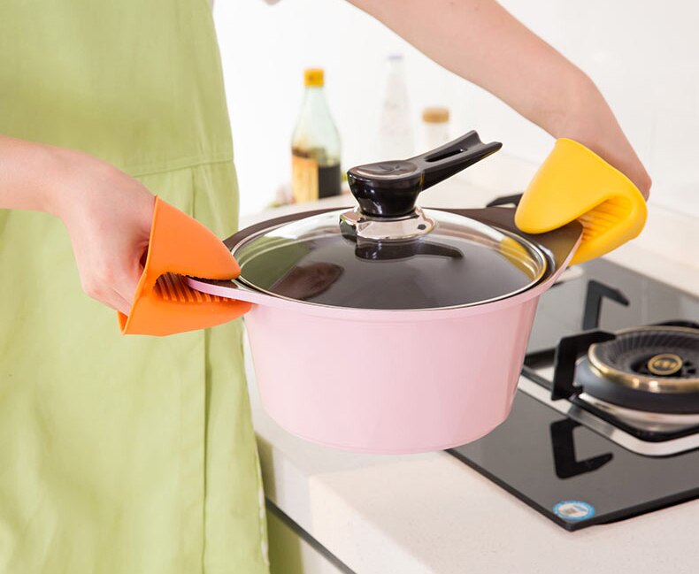 1Pcs Silicone Hittebestendige Handschoenen Clips Isolatie Non Stick Anti-Slip Pot Darm Houder Clip Koken Bakken Oven mitts