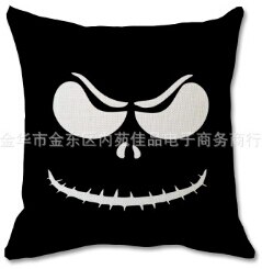 Couvertures d'oreiller d'halloween, couvertures décoratives de coussin de jet d'impression de fantôme de citrouille de crâne heureux pour le Décor de lit de Sofa de Sofa: 7