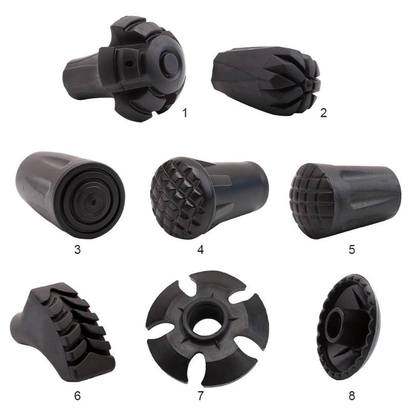 Tips til erstatning av turstenger trekking justerbar spaserstokk hodebeskyttelsesutstyr polspissbeskyttere tilbehør utendørsverktøy