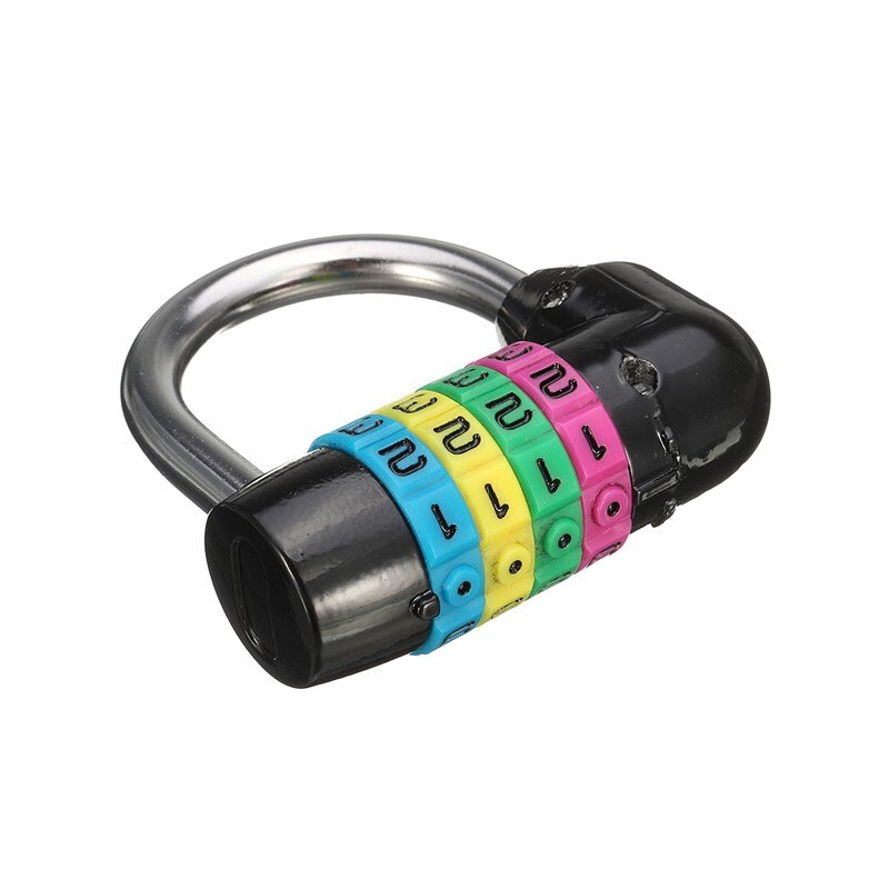 MTGATHER Resettable Digit Number Code Password Combination Padlock Security Safety Lock Top: BLACK