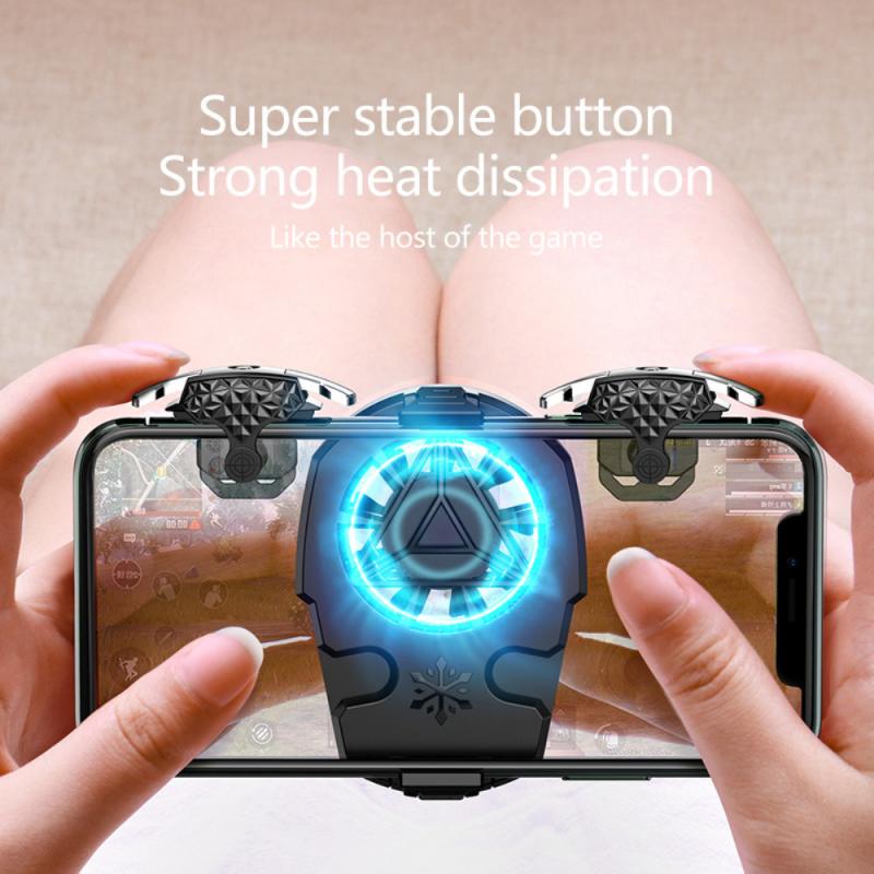 Multi-function Adjustable Mobile Phone Game Controller Gamepad Game Cooler System For IPhone Huawei Samsung Joystick Accessory