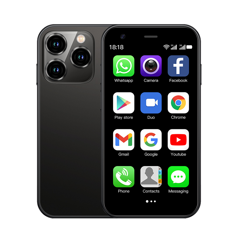 SOYES XS15, das weltweit kleinste Android-Smartphone, das 3-Zoll-Android 8.1-System ist eine kreative Geschenkauswahl für Sicherung-Telefone: schwarz