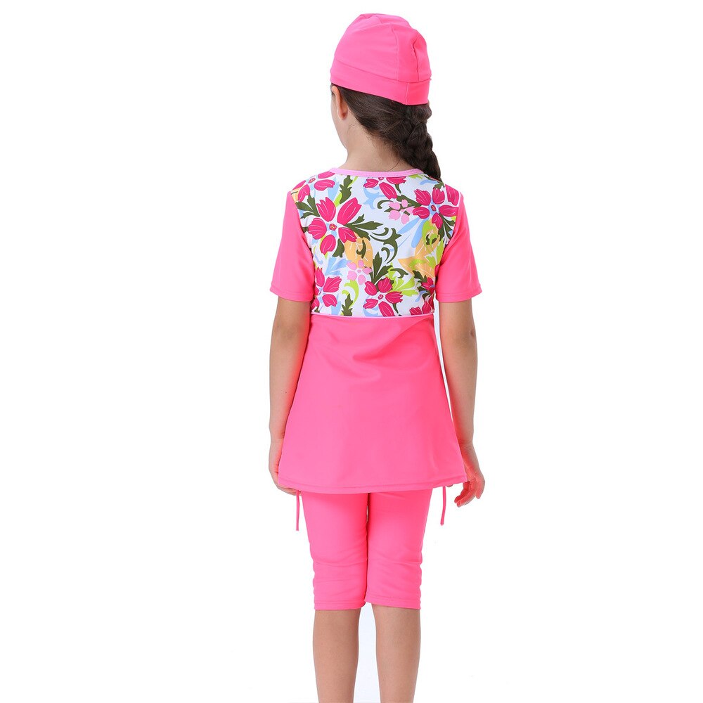Bañadores musulmanes para niñas, trajes de baño largos para bebés, ropa de playa islámica árabe, Burkinis, pantalones de Surf, 3 uds.