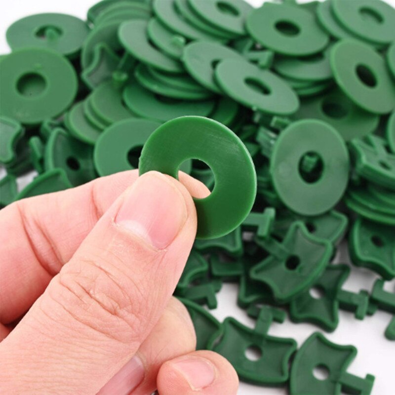 200PC Greenhouse Twist Clips Green Washers Fixation Clamps For Securing Shading Net Insulation Bubble Netting Garden Accessories