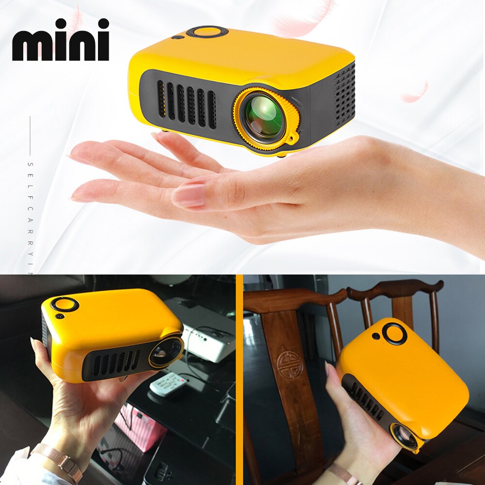 Mini Draagbare Projector 800 Lumen Eye-Verzorgende 1080P Lcd 50,000 Uur Levensduur Lamp Home Theater Video Projector Ondersteuning power Bank
