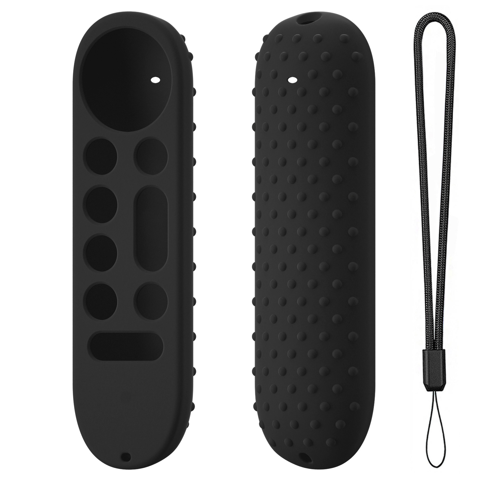Silikonowe etui ochronne ze smyczą do Google TV Streamer 4K 2024 Voice Remote Control Anti-Slipping Protection Cover Shell: YELLOW