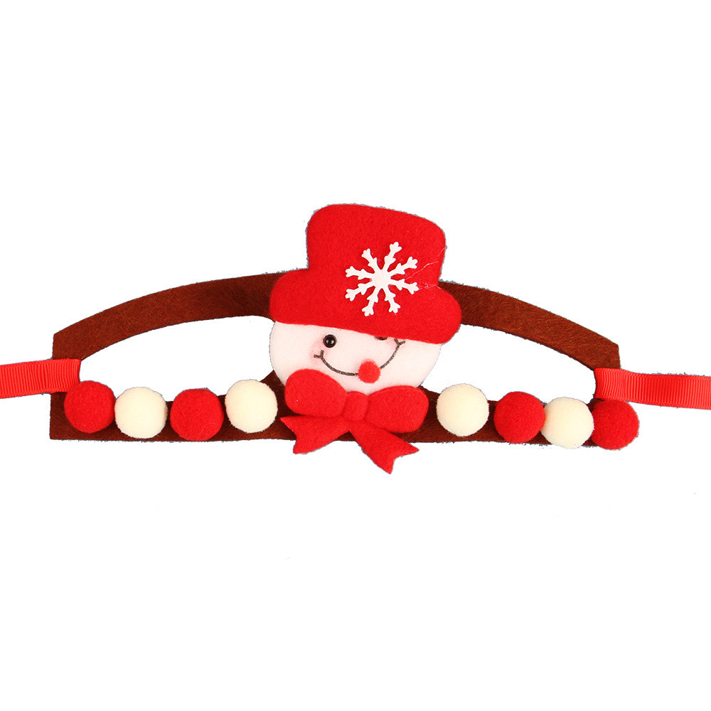 Robes pour animaux domestiques, couvre-chef pour noël et Halloween, Santa, accessoires de cosplay pour chiens et chats: Red snowman / 16.5X6.5CM