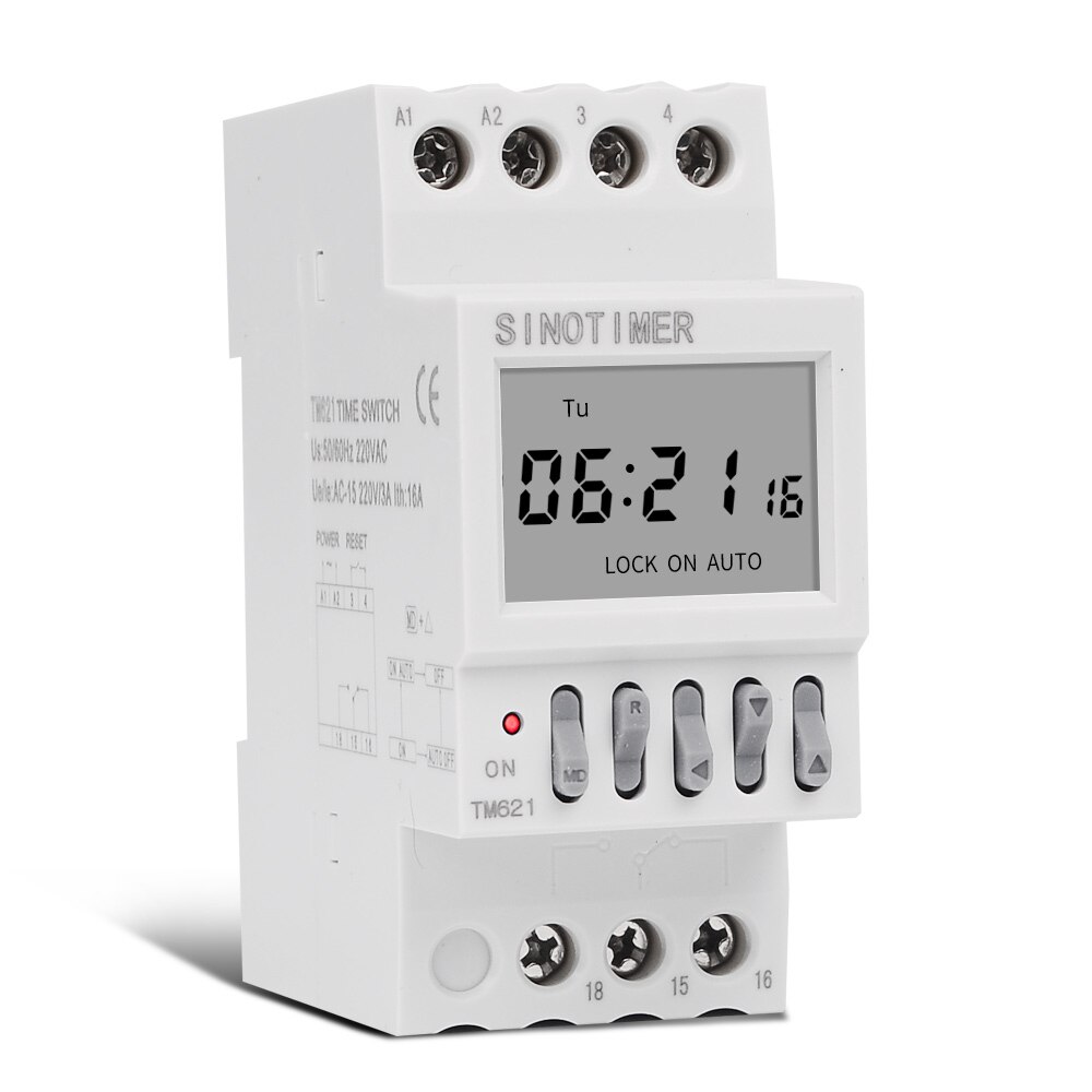 1 Minute Interval 16 OFF 16 ON Big LCD Display Programmable Timer Switch Digital Time Relay Timer With Countdown Function
