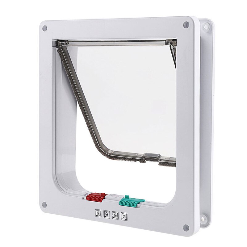 Image showcasing Smart Pet Door 4 Way Locking Security Lock ABS Pla... – Grandado