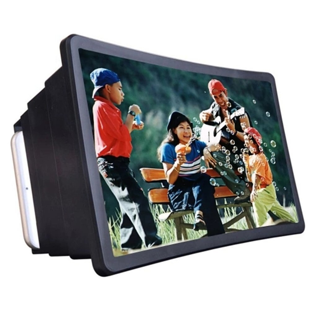 1Pc Mobiele Telefoon Screen Vergrootglas 3D Hd Movie Video Versterker Met Opvouwbare Houder Stand Video Versterker