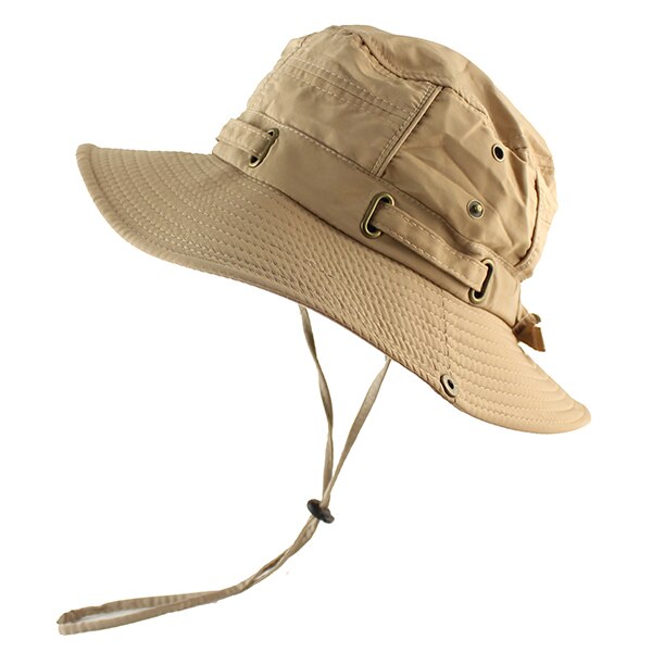 Camoland upf 50+  sommer solhatt til kvinner menn utendørs uv-beskyttelse fiske fotturer caps uformelt uformelt bøtte Strand lokk: kaki